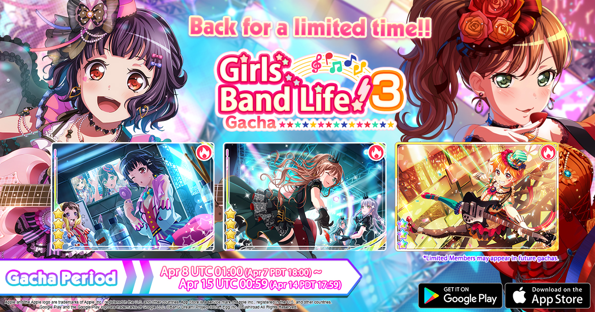 BanG Dream! Updates on X: RT @BandoriParty: 🇯🇵 Get a look at our next  gacha accompanying the Dreamy♪Pastel Road event! 🎗️ The featured 4☆ cards  for this Permanent b… / X